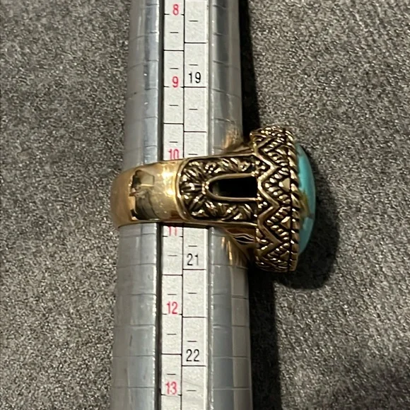 Turquoise Studio Barse Ring-10.5 - Picture 8 of 14